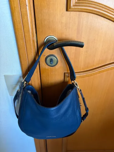 Bolsa Michael Kors Hobo Couro Legítimo Azul Marinho - Nova / Sem Uso