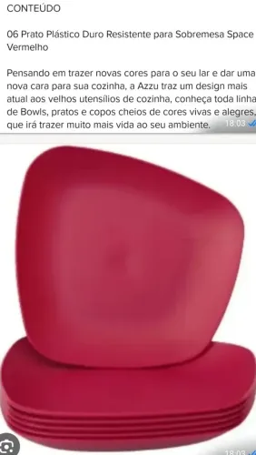 06 pratos plásticos sobremesa