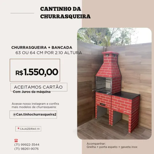 Churrasqueira pre moldada + bancada