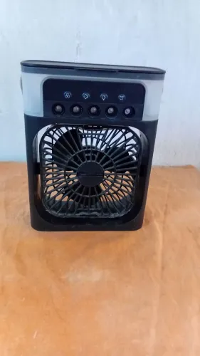 Mini Ar Condicionado Ventilador Portátil Usb Umidificador Preto