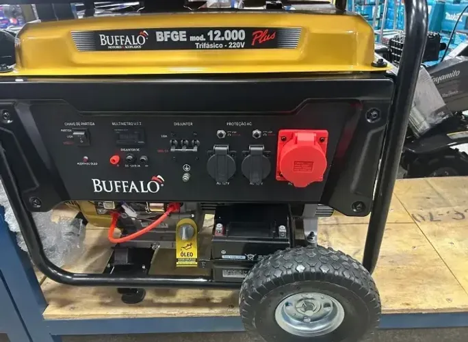 Gerador de energia 12.5kVA c/partida elétrica Trifásico Buffalo - Loja/Nova
