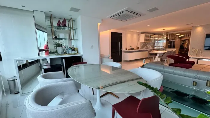 Setubal, 3 Qts, 3 Suites, Dependencia, 151m², Varanda Gourmet, Vista Mar, Closet, 3 Vagas,