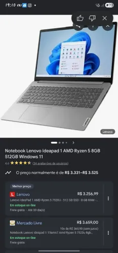 Notebook ideapad i5