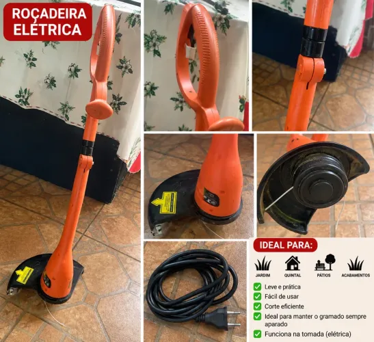 Roçadeira Elétrica - Leve e Prática para Jardim e Quintal