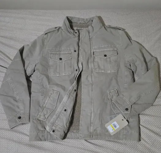  jaqueta militar levi's com capuz removível 