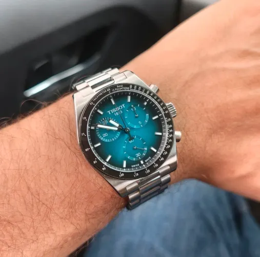 Tissot PR516 azul turquesa nota fiscal completo