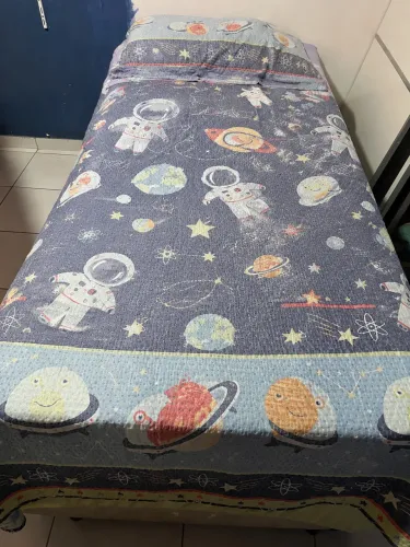 Cama box solteiro com baú e cama suporte