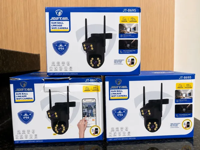 Câmera de segurança Wifi 360 com lente dupla a prova D água 