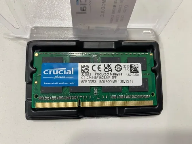 Memoria Crucial 8GB DDR3 1600mhz para notebook