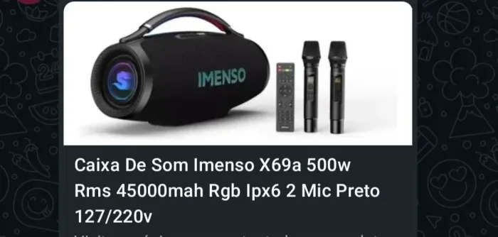 Lançamento Imenso x69a lacrada 500w