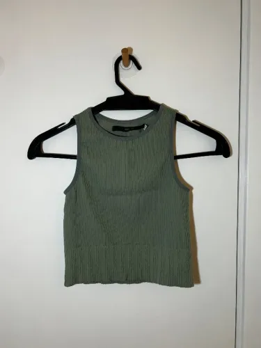Cropped Canelado Youcom - Verde - Tam PP