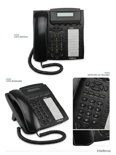 Telefone Terminal Inteligente Intelbras TI - NKT 2165 Preto (Usado) - OTIMO ESTADO