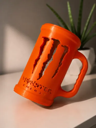 Copo Porta Latas Monster Caneca 475ml Tampa Abridor