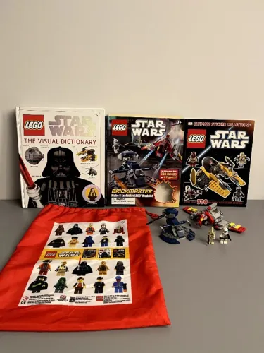 Lego Star Wars - The Visual Dictionary / Brickmaster / Ultimate Sticker Collection + Bolsa