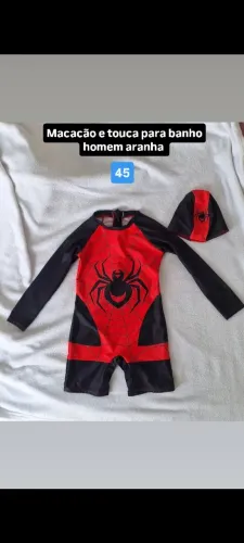 Roupa de banho homem aranha