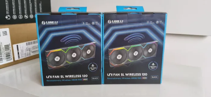 Kit 6 Fans Lian Li Uni Fan SL Wireless 120 ARGB Preto
