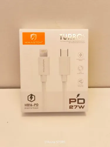 Cabo turbo 27W tipo C para IOS iPhone Lightning 