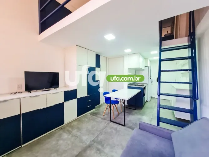 Studio mobiliado para locação na Vila Madalena, 37m² com suíte e perto do metrô