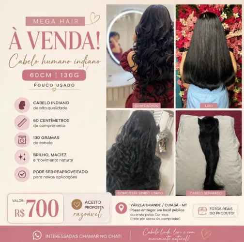 Mega hair indiano
