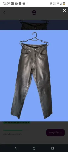 Calça de Couro Legítimo