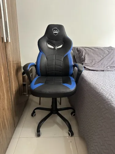 Cadeira Gamer Ninja Jiraya - Preto e Azul - NOVA
