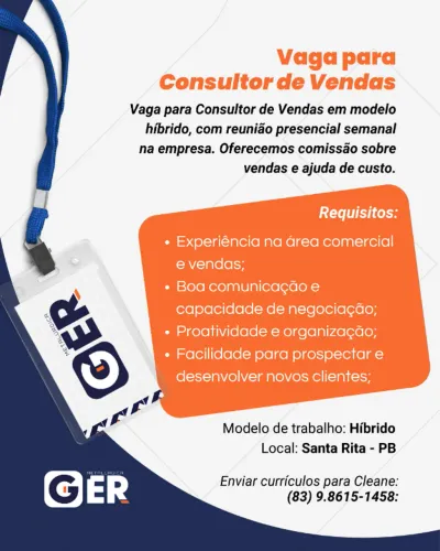 Consultor de Vendas