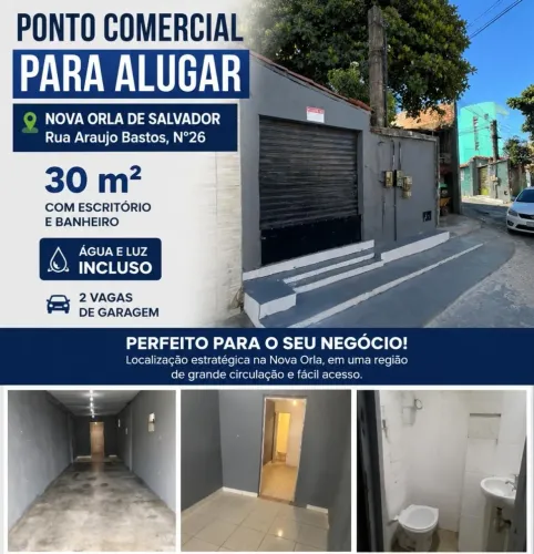 PONTO COMERCIAL PARA ALUGAR - NOVA ORLA DE SALVADOR