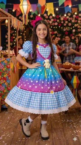 Vestido junino infantil