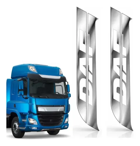 Acabamento Cromado da Coluna Caminhão DAF CF Marca AMIL