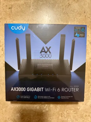 Roteador Cudy WR3000 Preto Mesh AX3000 Gigabit WiFi 6