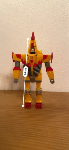 Boneco Vintage 1990 X-Bot Robô Gavião Amarelo 