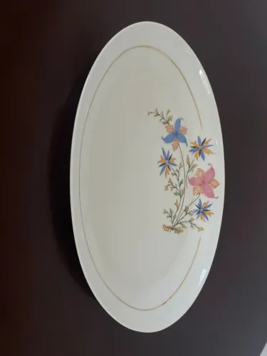 Travessa Schmidt vintage floral grande 33,5 x 21,5 cm - porcelana decorativa