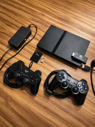 Ps2 slim completo com pen drive 128gb, oportunidade!