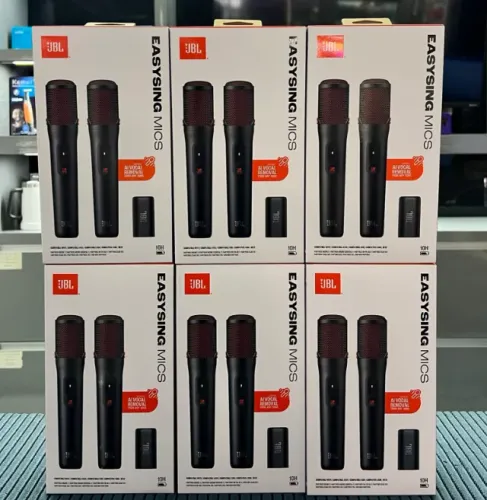 Microfone JBL EasySing Mics | Compatível com Caixas de Som Boombox para Karaokê