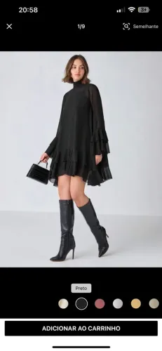 Vestido manga longa 