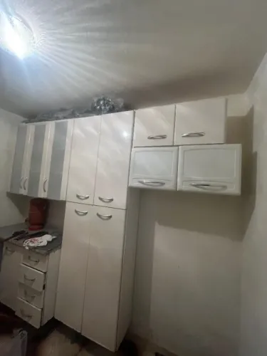 Armário de Cozinha Branco em T - 8 Portas