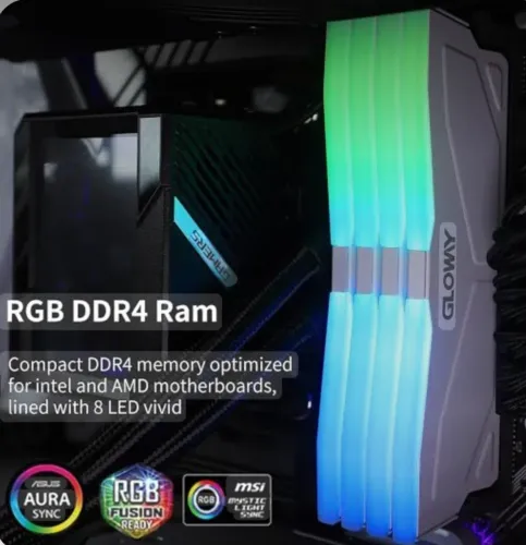 Memoria 32GB ddr4 3200mhz ARGB brancas gloway
