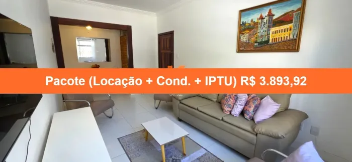 Apartamento para locação em Salvador-BA, no bairro Ondina - 3 quartos, 1 suíte, 2 salas, 3