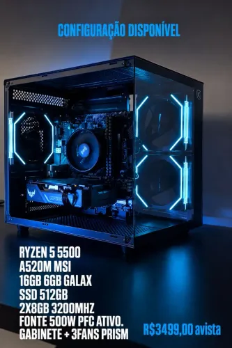 PC GAMER RYZEN 5 + GTX 1660 6GB - 1 ANO DE GARANTIA 