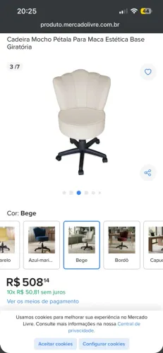 Cadeira confortável giratória