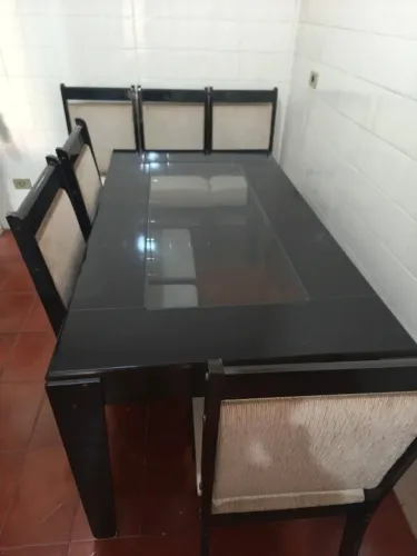 Mesa jantar tampo vidro