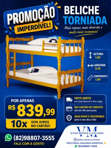 PROMOÇÃO DE BELICHE APARTI DE
