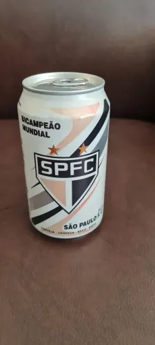 Latinha de cerveja do São Paulo fechada ano 1996