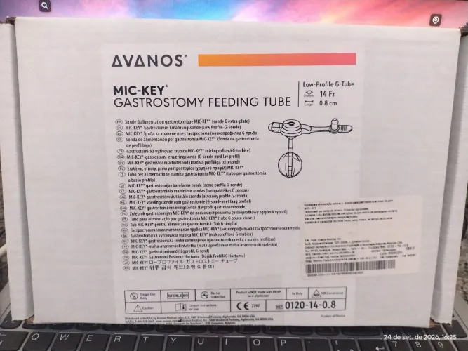 Sonda Gastrostomia Botton Mic-Key Avanos 14fr 0.8cm Nova Lacrada