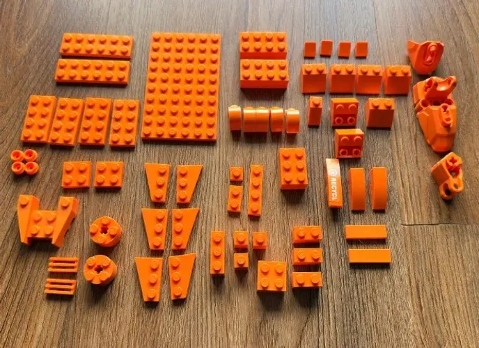 Kit Peças Lego® Originais Laranja (Orange)