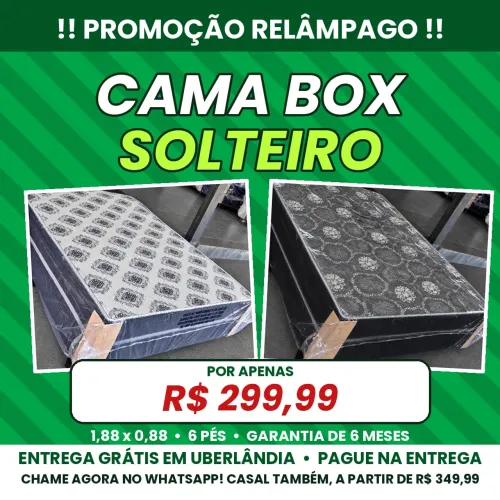 ? CAMA BOX SOLTEIRO R$ 299,99 - ENTREGA GRÁTIS