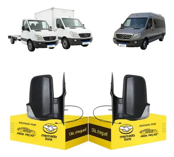 Par Retrovisor Sprinter 2012 2013 14 15 A 2019 Novo Elétrico
