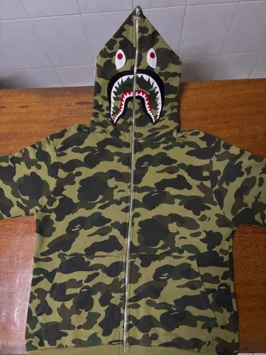 bape 1st camo shark full zip hoodie (2006)