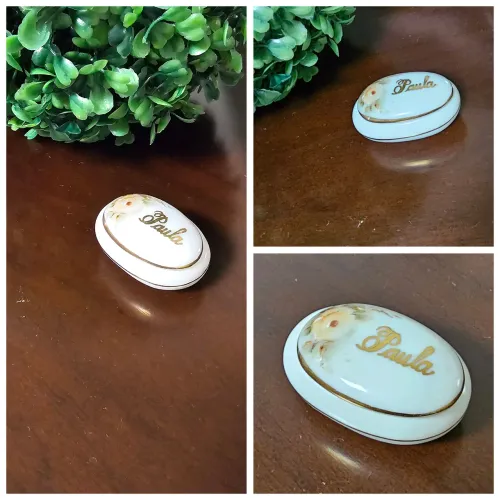 Porta-joias encantador personalizado em porcelana