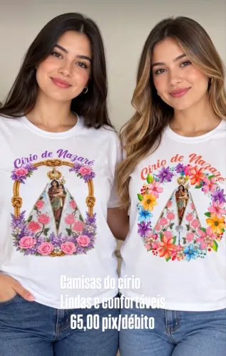 Camisa do Círio feminina do p ao gg